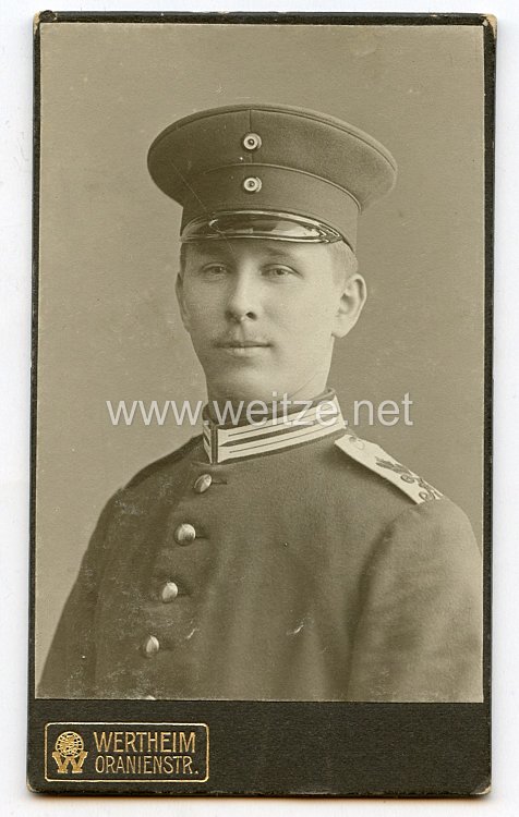 Preußen Kabinettfoto Soldat im Kaiser Alexander Garde-Grenadier-Regiment Nr. 1