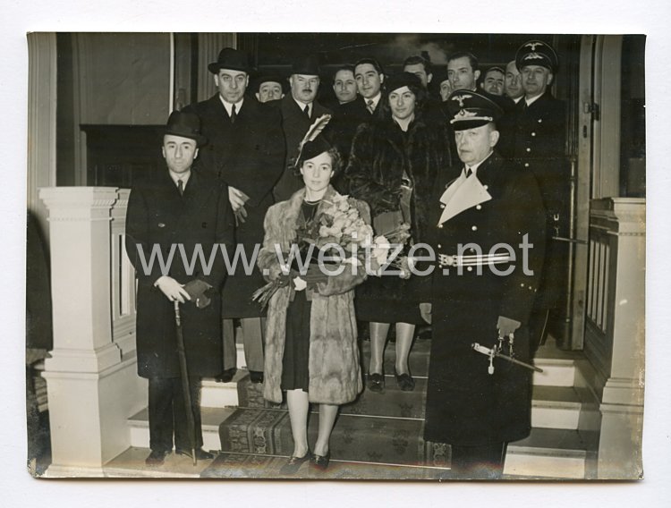 III. Reich Pressefoto. Rumäniens neuer Gesandter in Berlin eingetroffen. 14.03.1941.