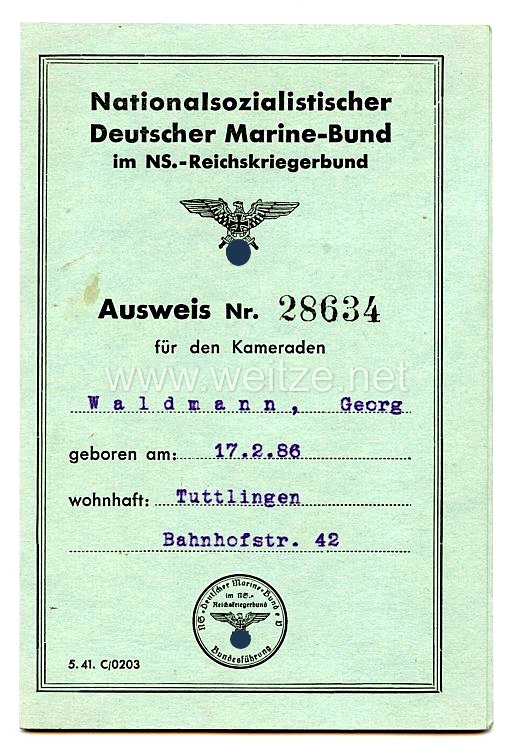 Nationalsozialistischer Deutscher Marine-Bund - Ausweis