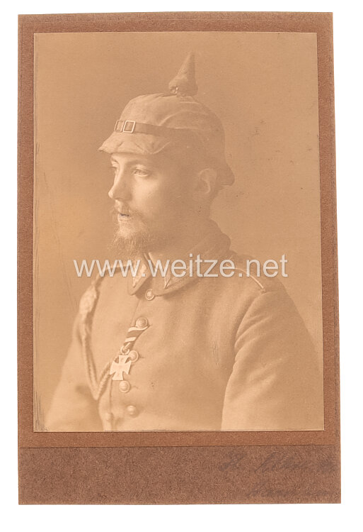 Hamburg 1. Weltkrieg Kabinettfoto eines Unteroffiziers im Infanterie-Regiment Nr. 76