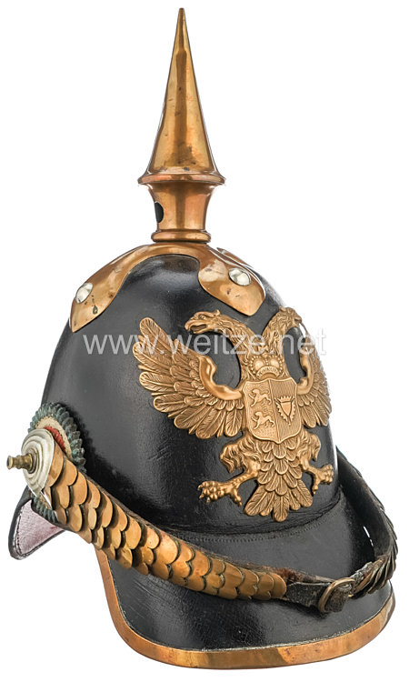 Schleswig-Holstein Helm Modell 1848 für Offiziere der Infanterie