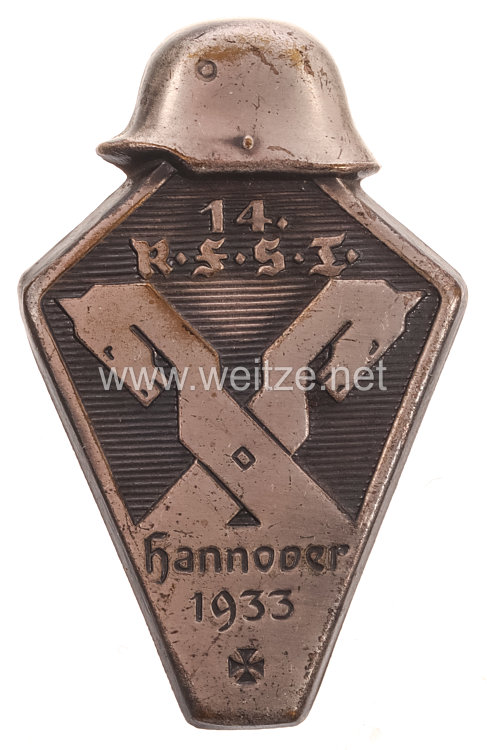 Stahlhelmbund - Treffabzeichen - 14. R.F.S.T. Hannover 1933 ( Reichsfrontsoldatentag )