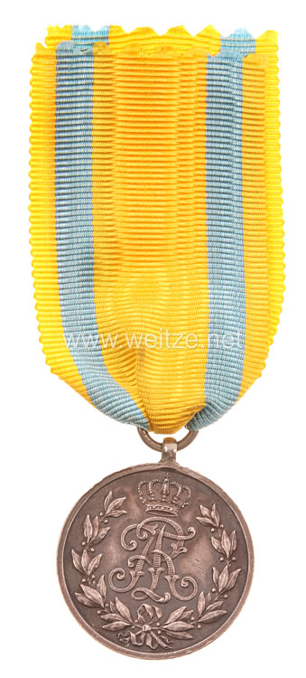 Sachsen Königreich Friedrich August Medaille in Silber  Bild 2