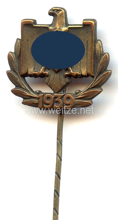 Nationalsozialistischer Reichsbund für Leibesübungen ( NSRL ) - Leistungsabzeichen in Bronze mit Jahreszahl " 1939 "