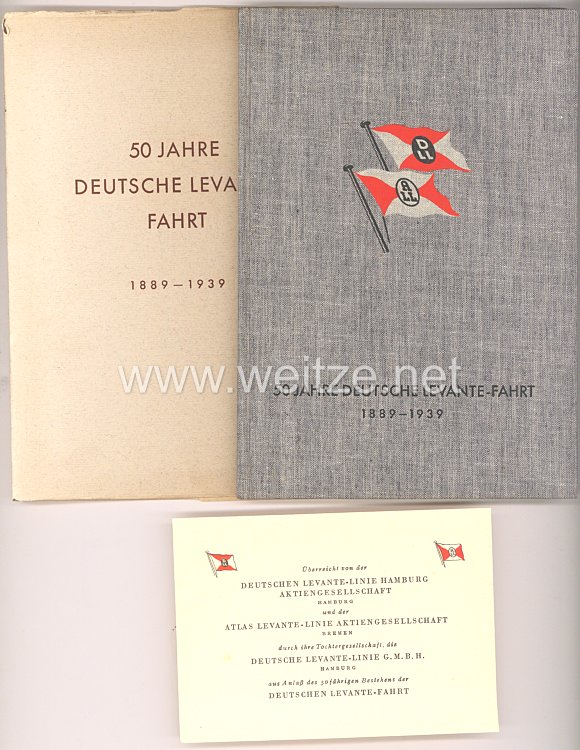 III. Reich - Handelsmarine - 50 Jahre Deutsche Levante Fahrt 1889-1939 - Deutsche Levante-Linie Hamburg A.G.
