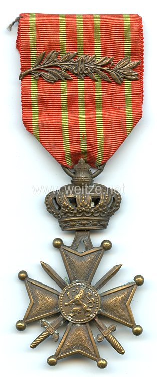 Belgien "Croix de Guerre 1914-1918, Croix Albert 1er " mit Palme