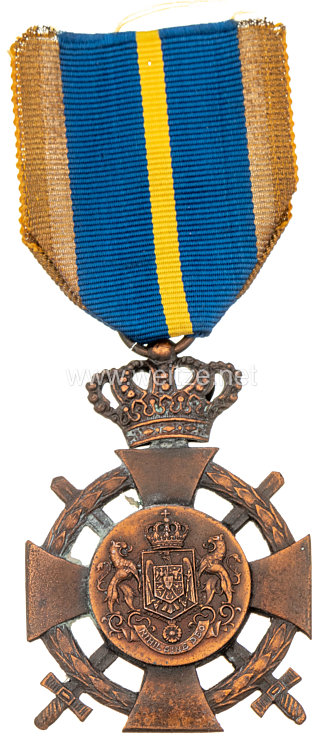 Königreich Rumänien Treuedienst Ehrenkreuz in Bronze mit Schwertern, ab 1932