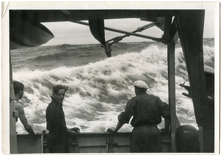Kriegsmarine Pressefoto, Minensuchboot bei Hela