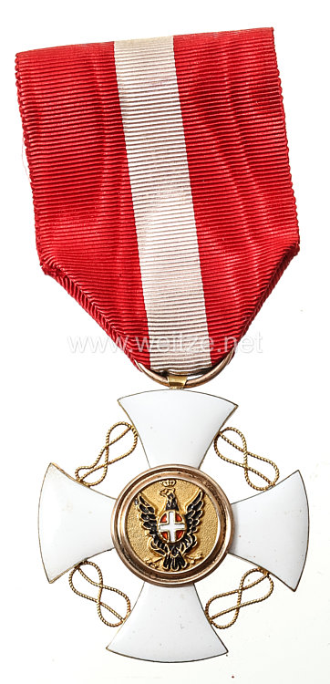 Orden der Krone von Italien Offizierskreuz im Verleihungsetui