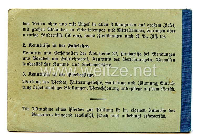 Nationalsozialistisches Reiterkorps ( NSRK ) - Ausweis Bild 2