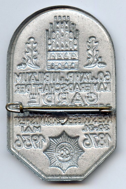 III. Reich - 60. jähr. Jubiläum Kameradschaft der Garde Münster i/W Kreiskriegerverbandsfest 30.-31. Mai 1876-1936 Bild 2