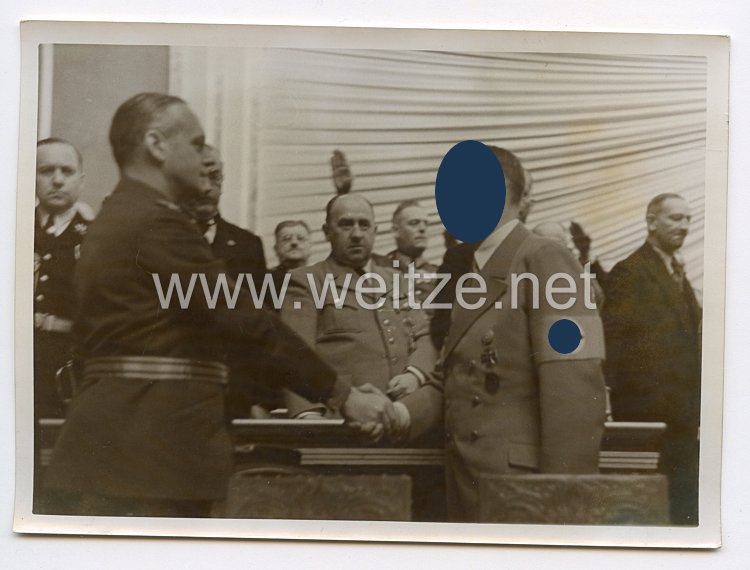 3. Reich Pressefoto: Adolf Hitler und und Reichsaußenminister Ribbentrop