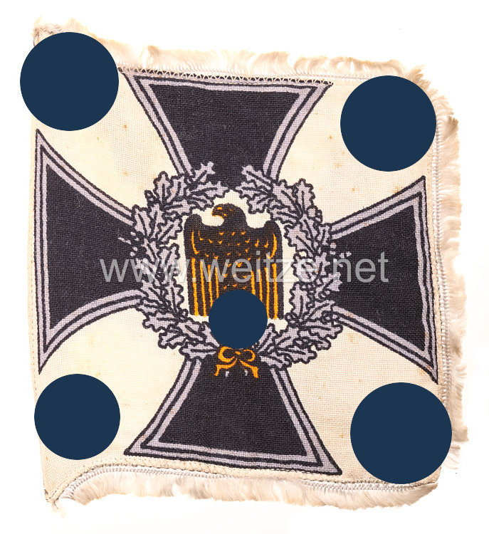 Wehrmacht Miniatur einer Bataillonstandarte der Infanterie Regimenter als Tischwimpel