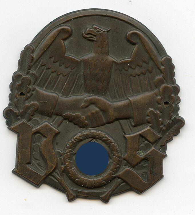 III. Reich - Türplakette - Volkssozialistische Selbsthilfe ( VS ) Rheinpfalz, 1933/34