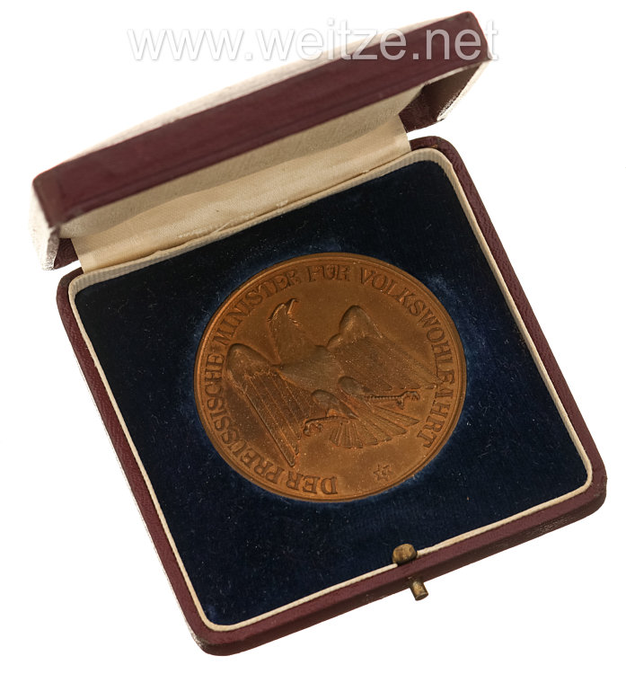 Preußen Ministerium für Volkswohlfahrt - Staatspreismedaille für Verdienste um die Volksgesundheit 1929