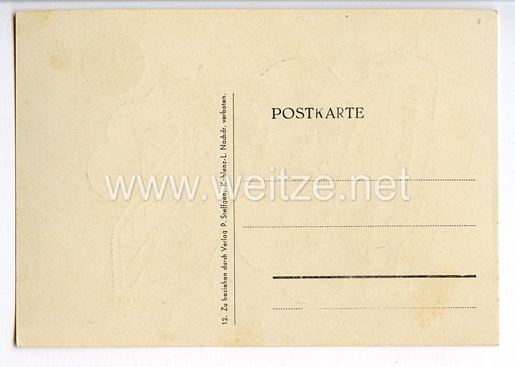 Deutscher Luftsport-Verband ( DLV ) - Propaganda-Postkarte - " Habe meine B geflogen ! " ( Segelflieger B-Abzeichen ) Bild 2