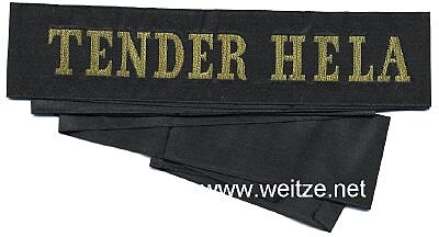 Reichsmarine Mützenband "Tender Hela"