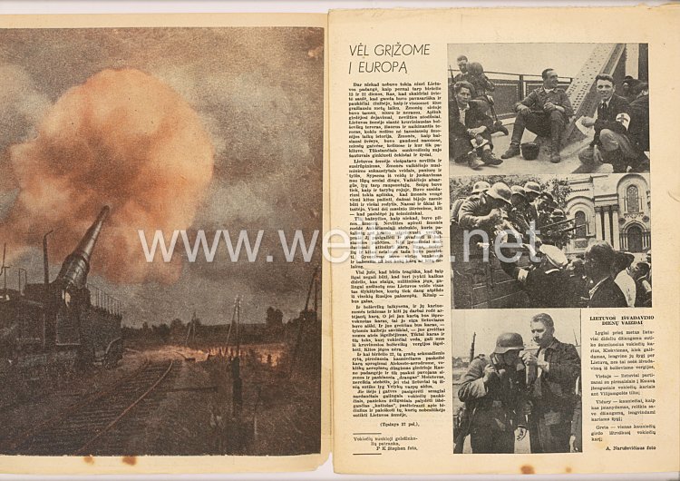 III. Reich / Litauen - Zeitschrift " Savaitė " - Jahrgang 1942 Nr. 2 Bild 2