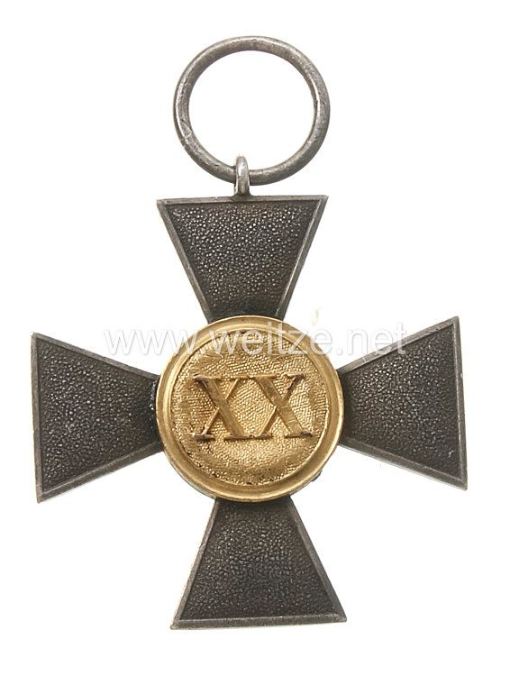 Preußen Landwehr-Dienstauszeichnung Kreuz für Offiziere XX Jahre.  Bild 2