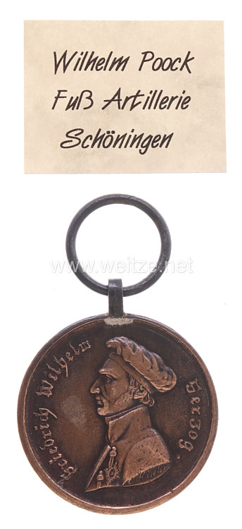 Braunschweig Waterloo - Medaille 1818