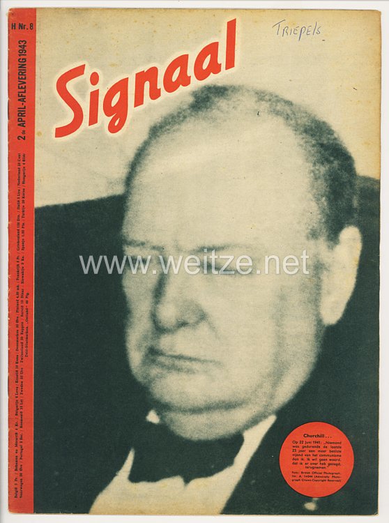 Signal - Sonderausgabe der " Berliner Illustrierten Zeitung " - Jahrgang 1943 Heft Nr. H 8 ( holländisch )