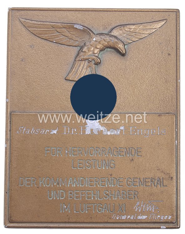 Luftwaffe Eiserner Ehrenschild des Luftgaues XI Hamburg