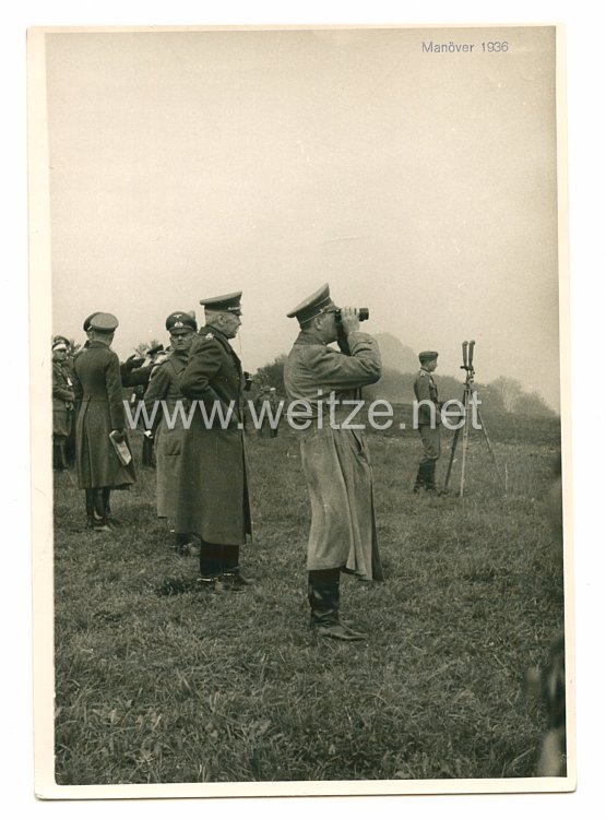 III. Reich Foto, Adolf Hitler und Wilhelm Keitel bei einem Manöver 1936