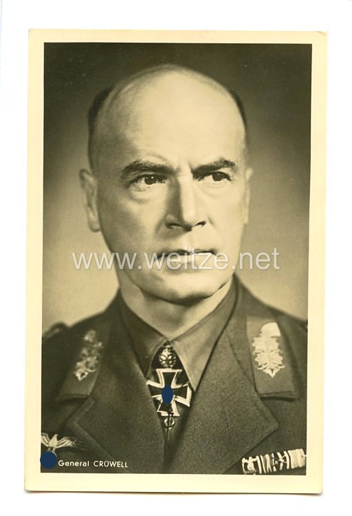 Heer - Portraitpostkarte von Ritterkreuzträger General Crüwell
