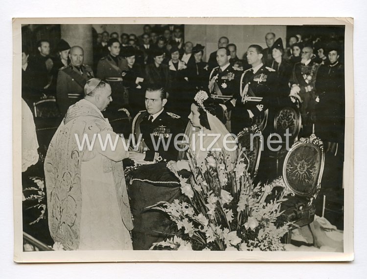 III. Reich Pressefoto. Mussolinis jüngster Sohn hat geheiratet. 30.10.1938.