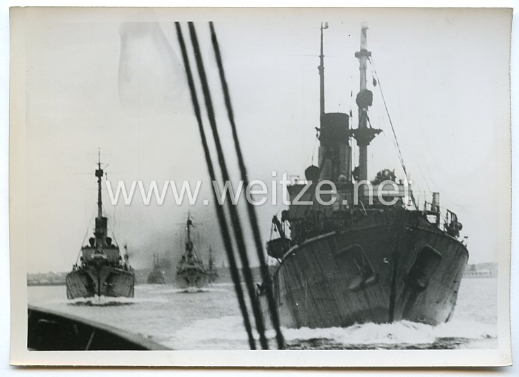 Kriegsmarine Pressefoto: bei den Minensuchern 29.8.1940