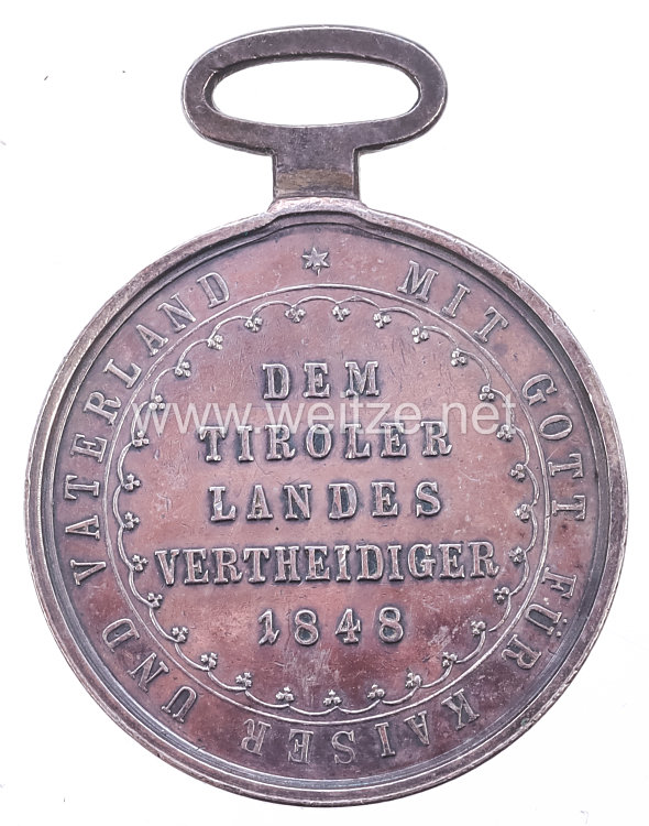 Österreich Tiroler Denkmünze Landesverteidigung 1848  Bild 2