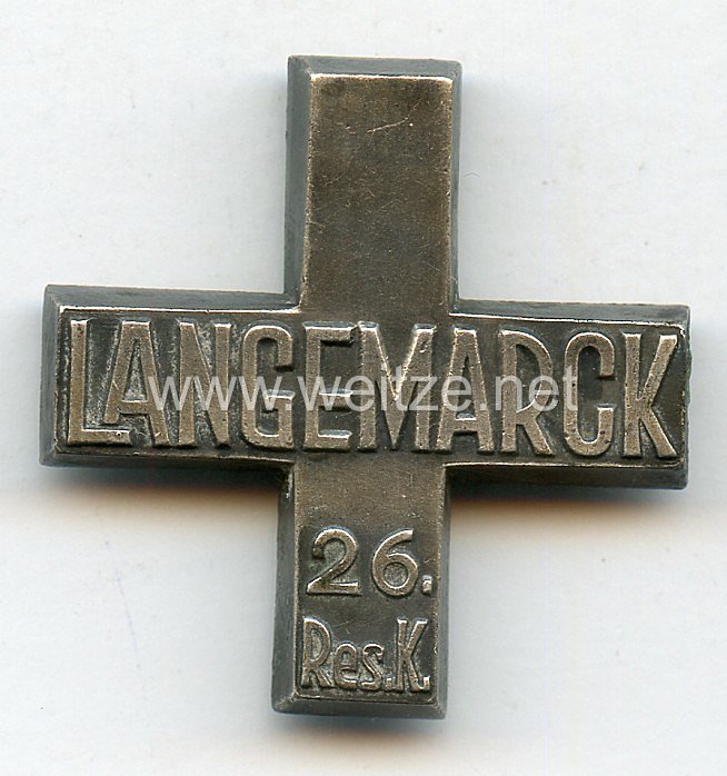 Langemarck Kreuz der 26. Res.Korps
