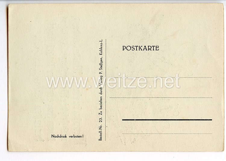 Deutscher Luftsport-Verband ( DLV ) - Propaganda-Postkarte - " Wenn du in einem Walde landest, ... " Bild 2