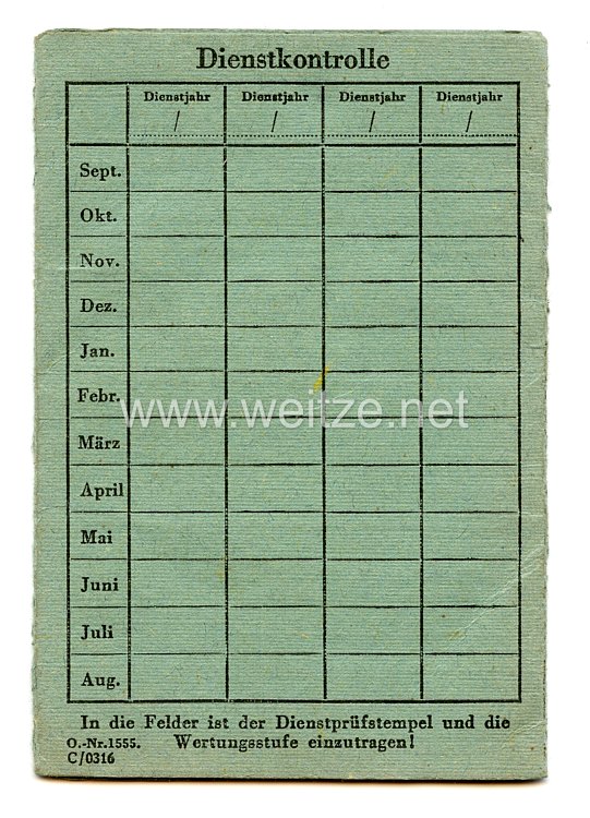 HJ - Dienstkarte der Hitlerjugend Fähnlein 25 Groß - Mühlingen  Bild 2