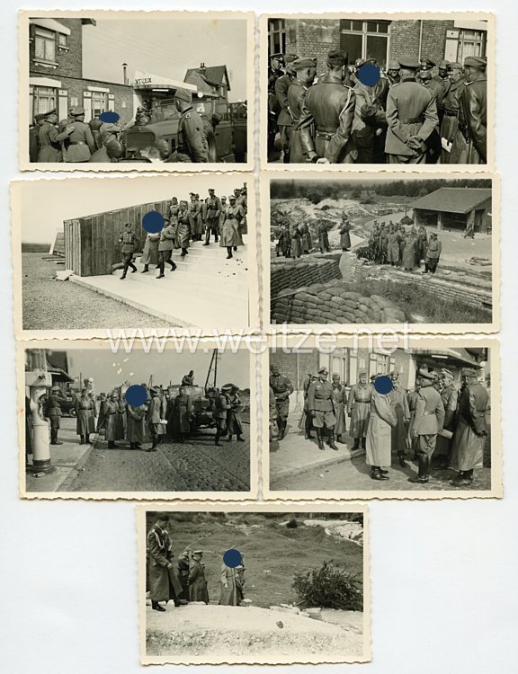 III. Reich Fotos, Adolf Hitler und Generalfeldmarschall Wilhelm Keitel besuchen einen Kriegsschauplatz aus dem 1. Weltkrieg