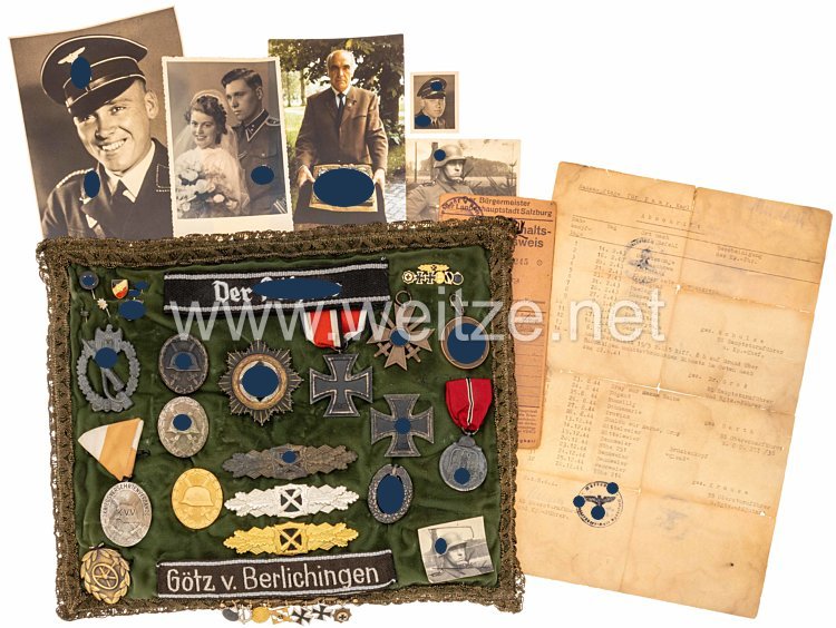 Deutsches Kreuz in Gold großer Nachlass aus dem Besitz von SS-Hauptscharführer Karl Paar, SS-Regiment 