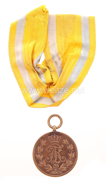 Sachsen Königreich Friedrich-August Medaille in Bronze