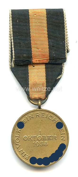 Medaille zur Erinnerung an den 1. Oktober 1938 (Anschluss Sudetenland) Bild 2