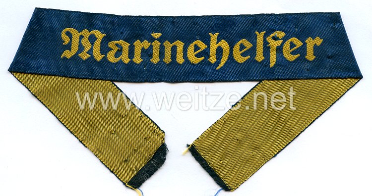 Kriegsmarine Ärmelband "Marinehelfer"