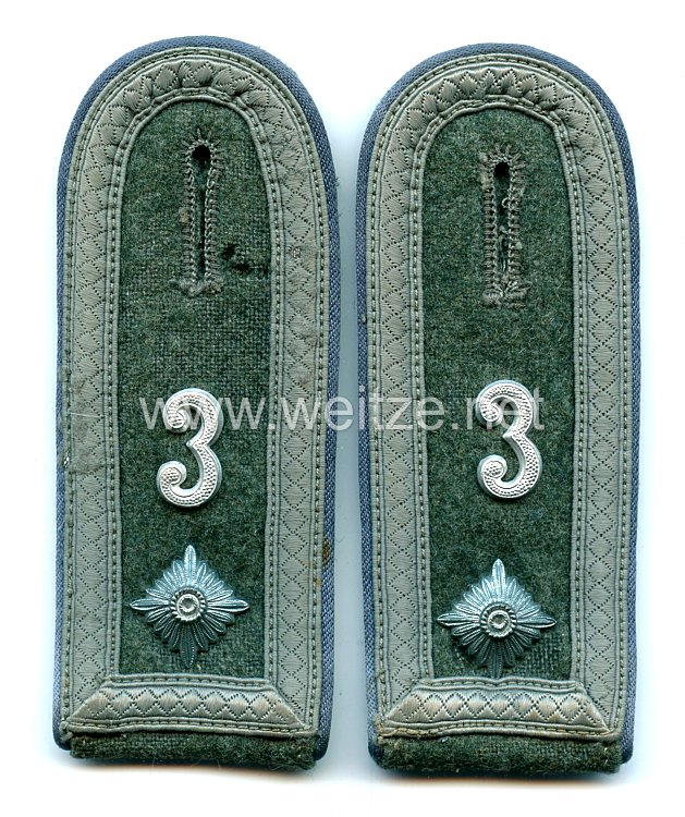 Wehrmacht Paar Schulterklappen für einen Feldwebel der Kraftfahr Abteilung 3