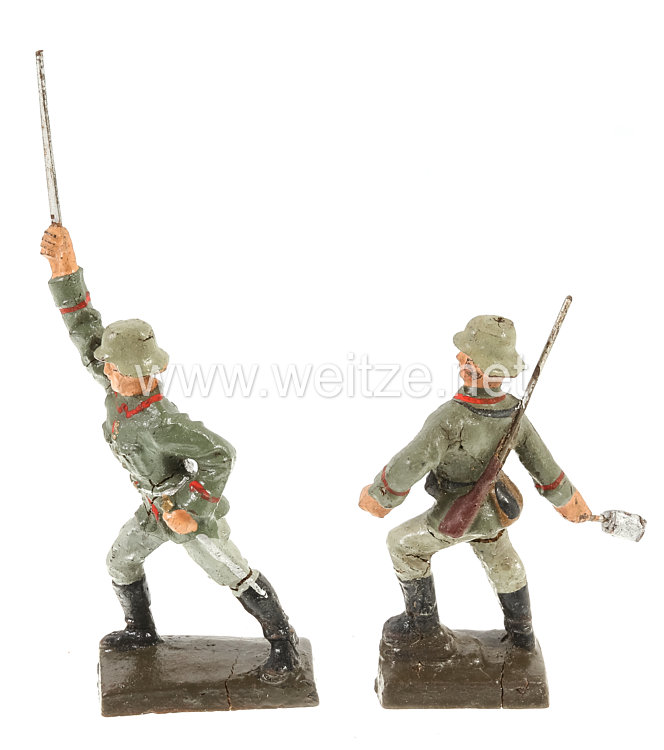 Lineol - Heer Sturmoffizier und Soldat Handgranate werfend Bild 2