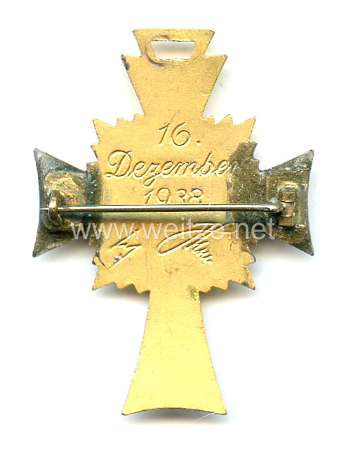 Ehrenkreuz der Deutschen Mutter in Gold in Sonderanfertigung als Brosche Bild 2