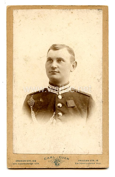 Preußen Kabinettfoto Soldat im Kaiser Franz Garde-Grenadier-Regiment Nr. 2