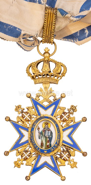 Königreich Serbien St. Sava Orden 3. Modell (1921 - 1941) Kreuz 2. Klasse Bild 2