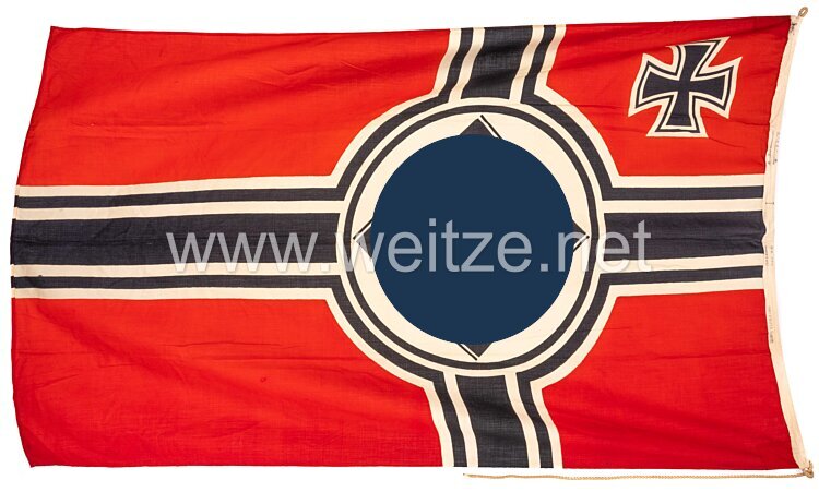 Kriegsmarine Reichskriegsflagge, mittlere Ausführung für Zerstörer, etc. Bild 2