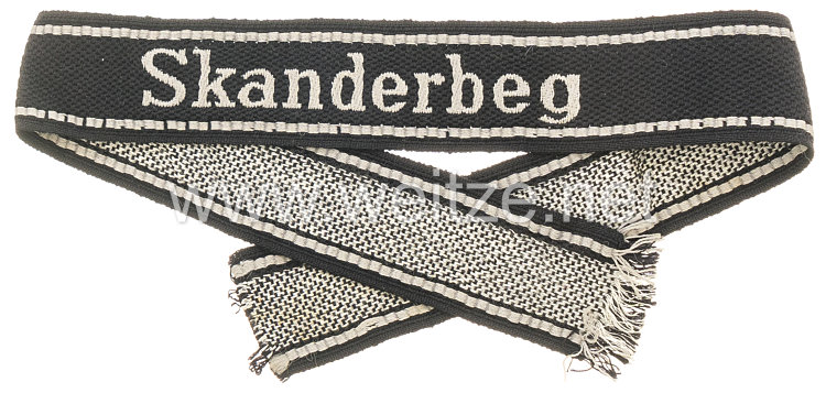 Waffen-SS Ärmelband für Angehörige der 21. Waffen-Gebirgs-Division der SS „Skanderbeg“ (albanische Nr. 1)
