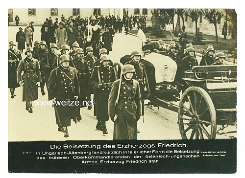 III. Reich - Pressefoto - Bildschau des Tages - Die Beisetzung des Erzherzogs Friedrich