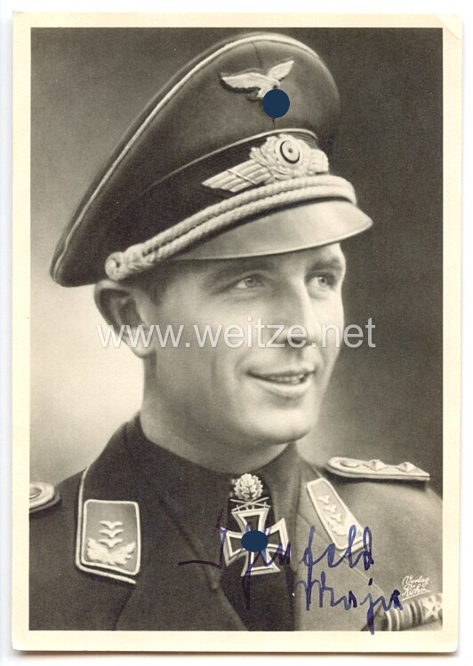 Luftwaffe - Originalunterschrift von Ritterkreuzträger Major Herbert Ihlefeld