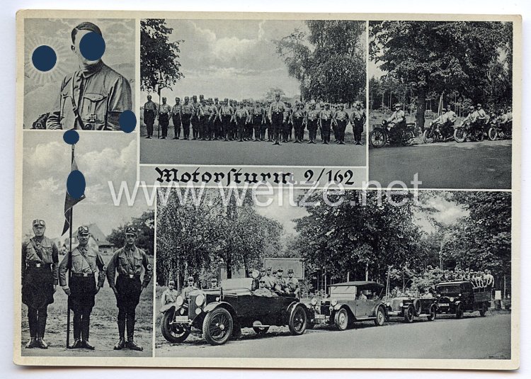III. Reich - Propaganda-Postkarte - " NSKK Motorsturm 2/162 "