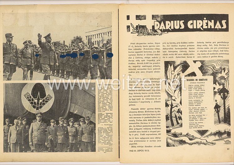 III. Reich / Litauen - Zeitschrift " Savaitė " - Jahrgang 1942 Nr. 5 Bild 2